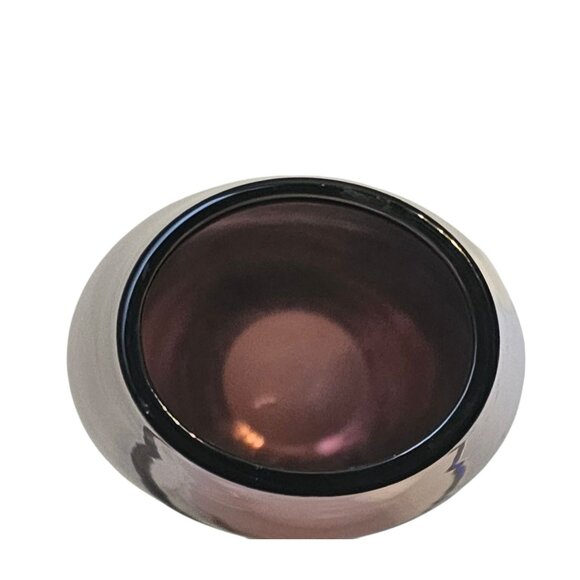 Amethyst Glass Oval Bud Vase 7" tall MCM - Picture 6 of 16